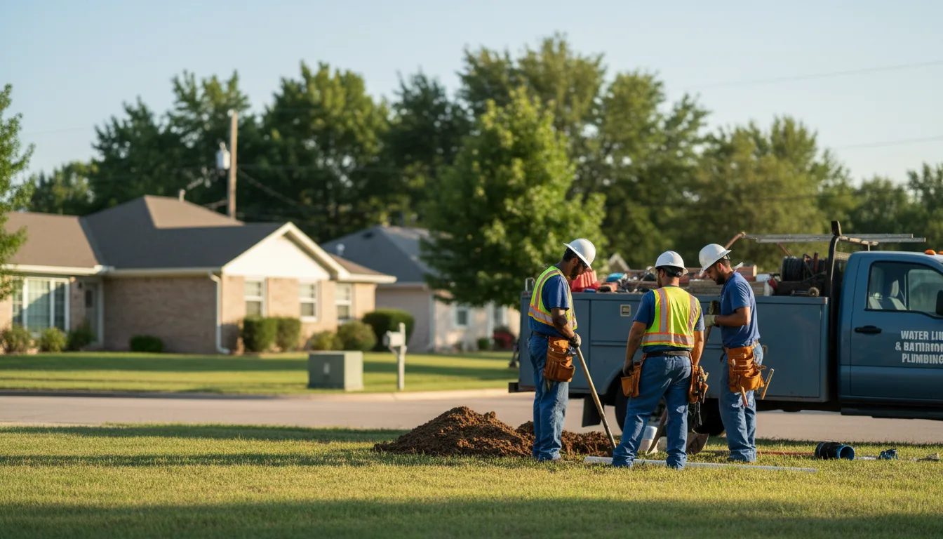 Residential water line and bathroom plumbing service in Garland, UT